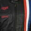 Black Steve McQueen Heuer GrandPrix Leather Jacket